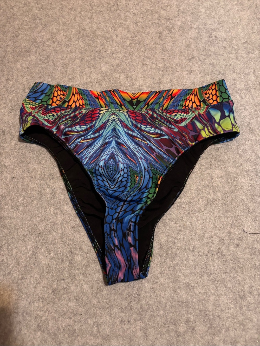 iHeartRaves Multicolored Abstract Geometric Print Rave Bottoms